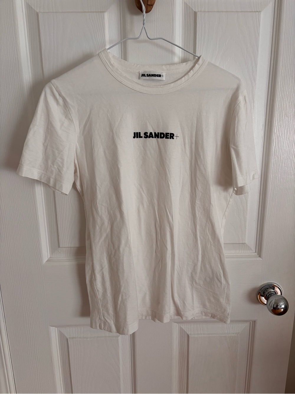 Jil Sander+ White Logo Crewneck T‑Shirt